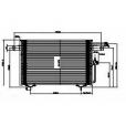 Радиатор кондиционера на Ауди 100 (45 кузов) (94-96).